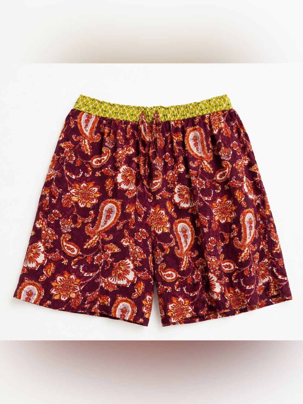 Sundance Leia Paisley Floral Pull-On Shorts Women’s Size XL
